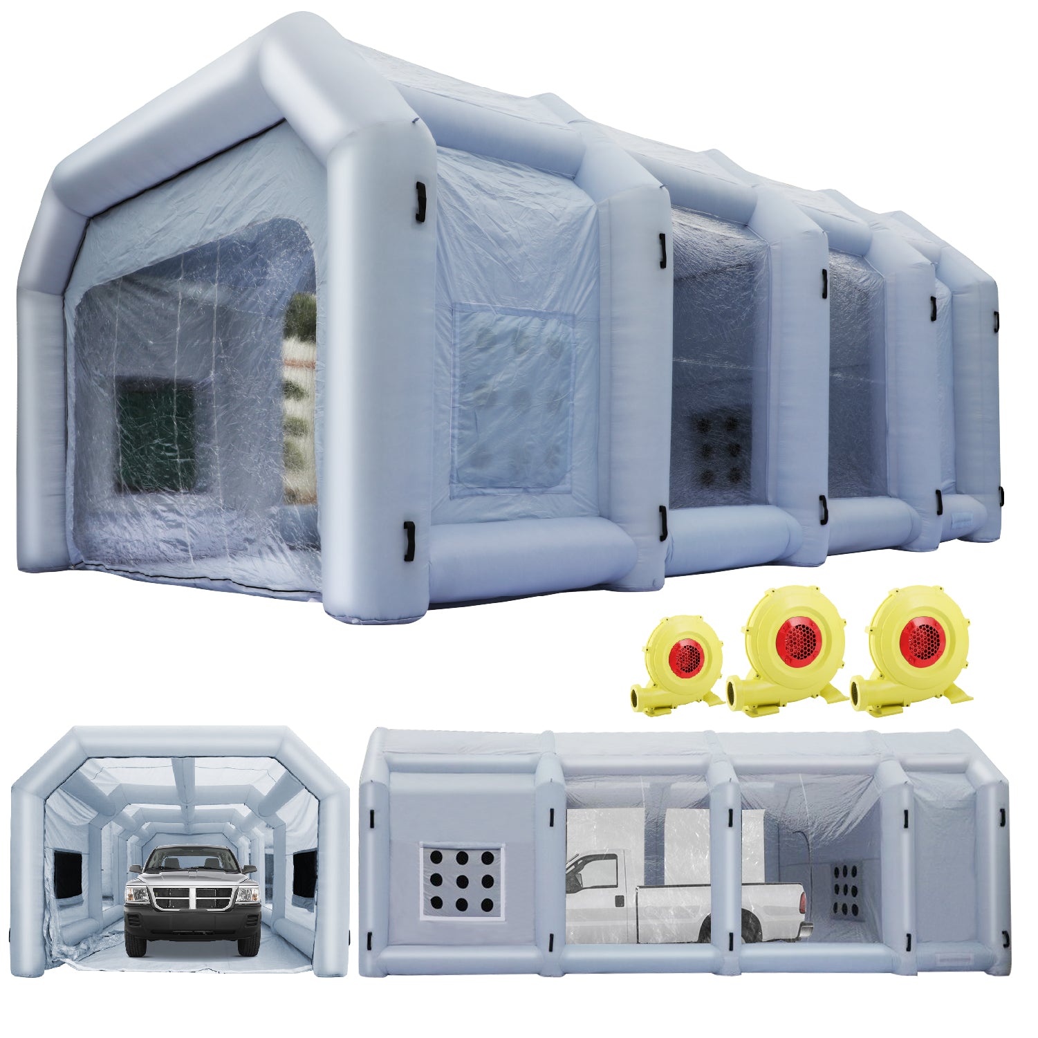 painting booth tent 33x16.5x10Ft Portable Grey Inflatable Paint Booth Inflatable Paint Booth – HAPIXYZ