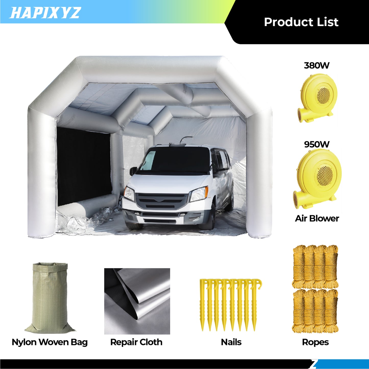 Inflatable paint booth