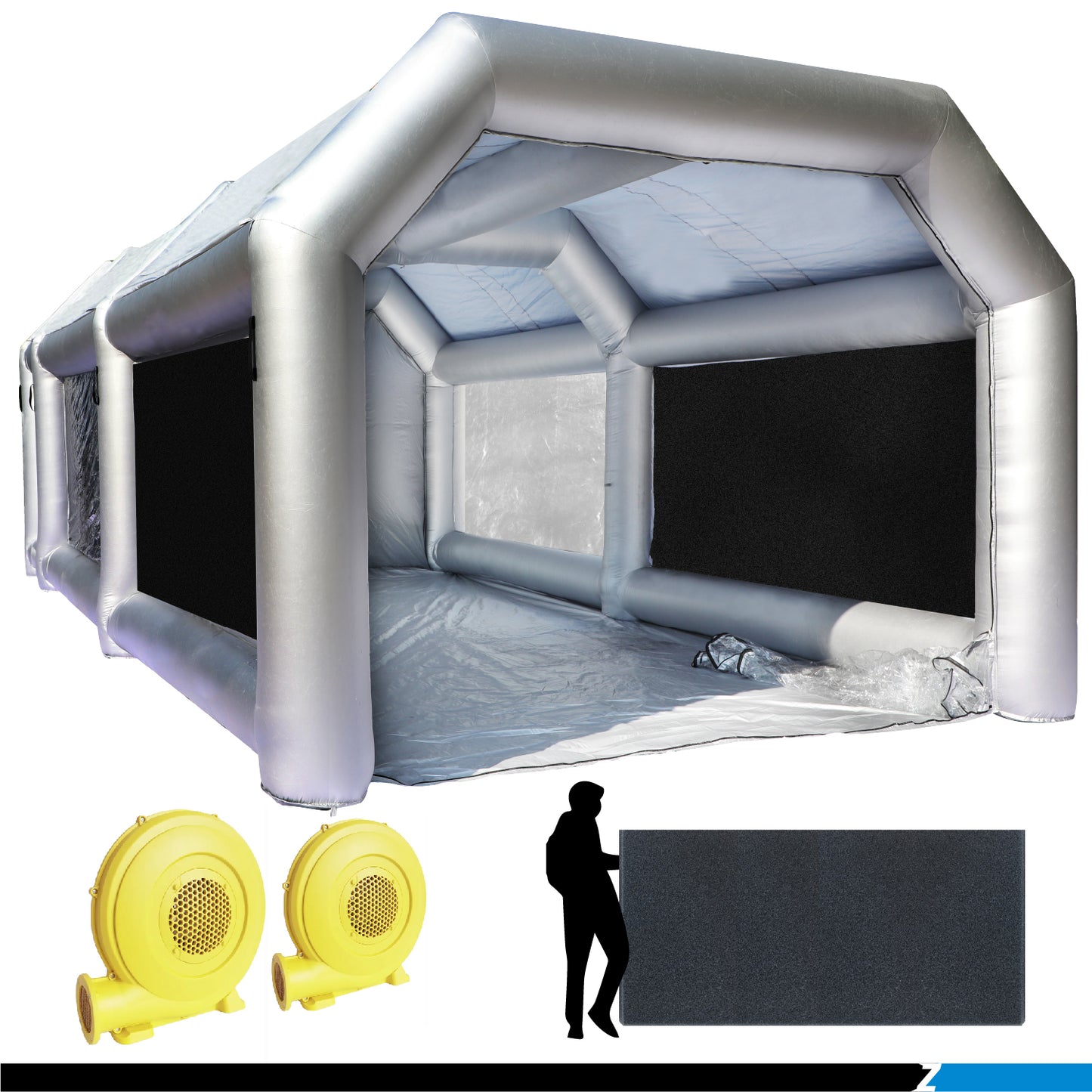 Inflatable paint booth