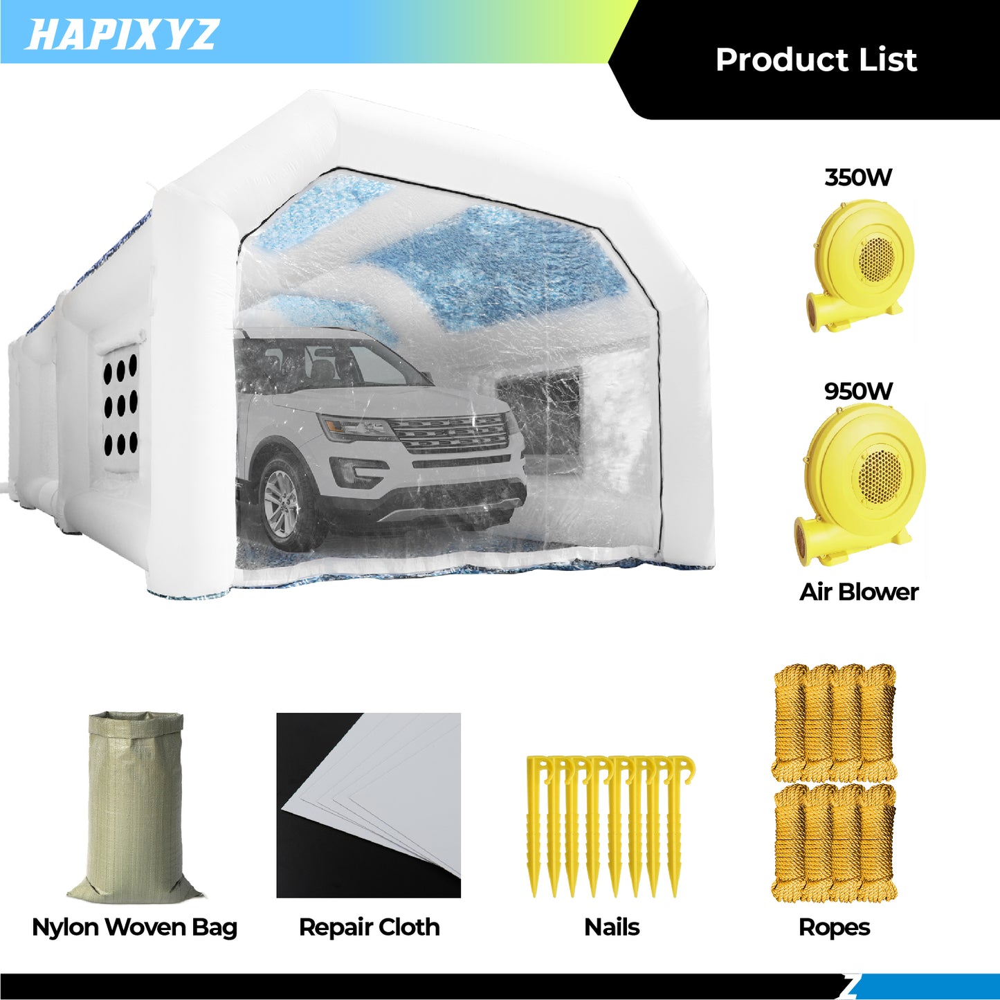 White Camouflage Inflatable Paint Booth Portable Car Spray Booth