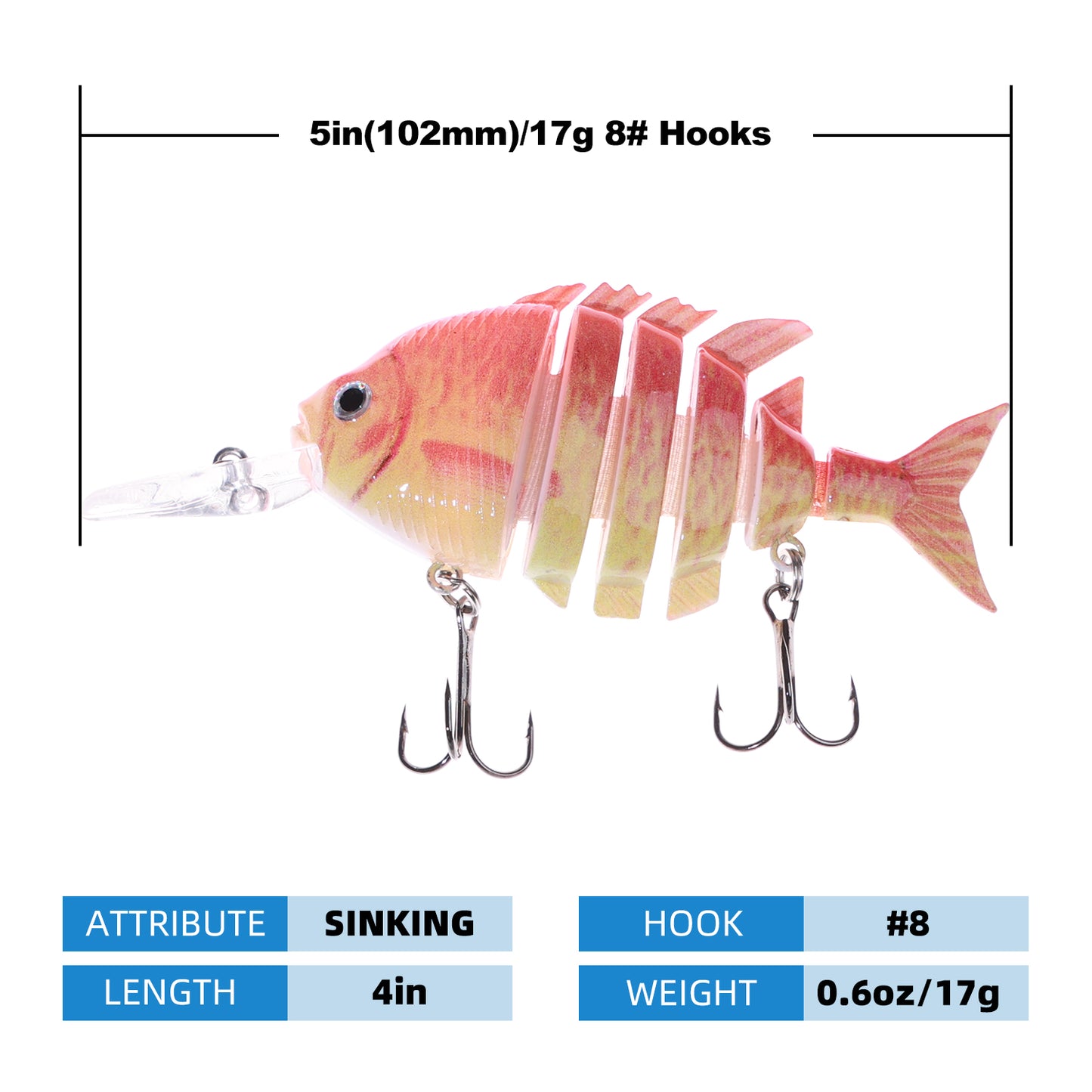 Fishing Lures, Multi jointed Segement Fishing Lure, Swimbait crankbait