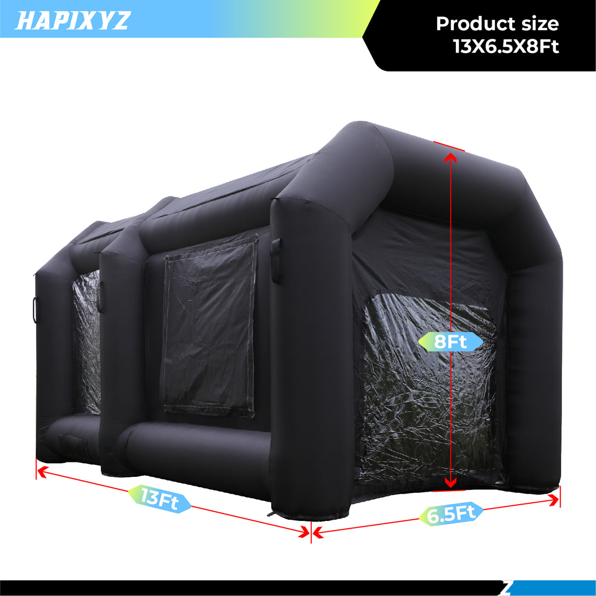 Black Inflatable Booth 13x8x6.5Ft Black Inflatable Paint Booth Portable Car Spray Booth – HAPIXYZ