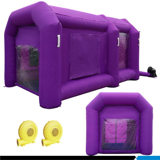 13x8x6.5Ft Purple Inflatable Paint Booth Portable Car Spray Booth