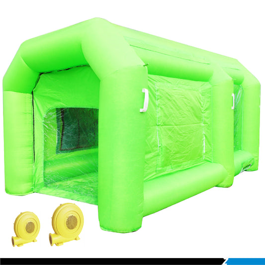 13x8x6.5Ft Green Inflatable Paint Booth Portable Car Spray Booth