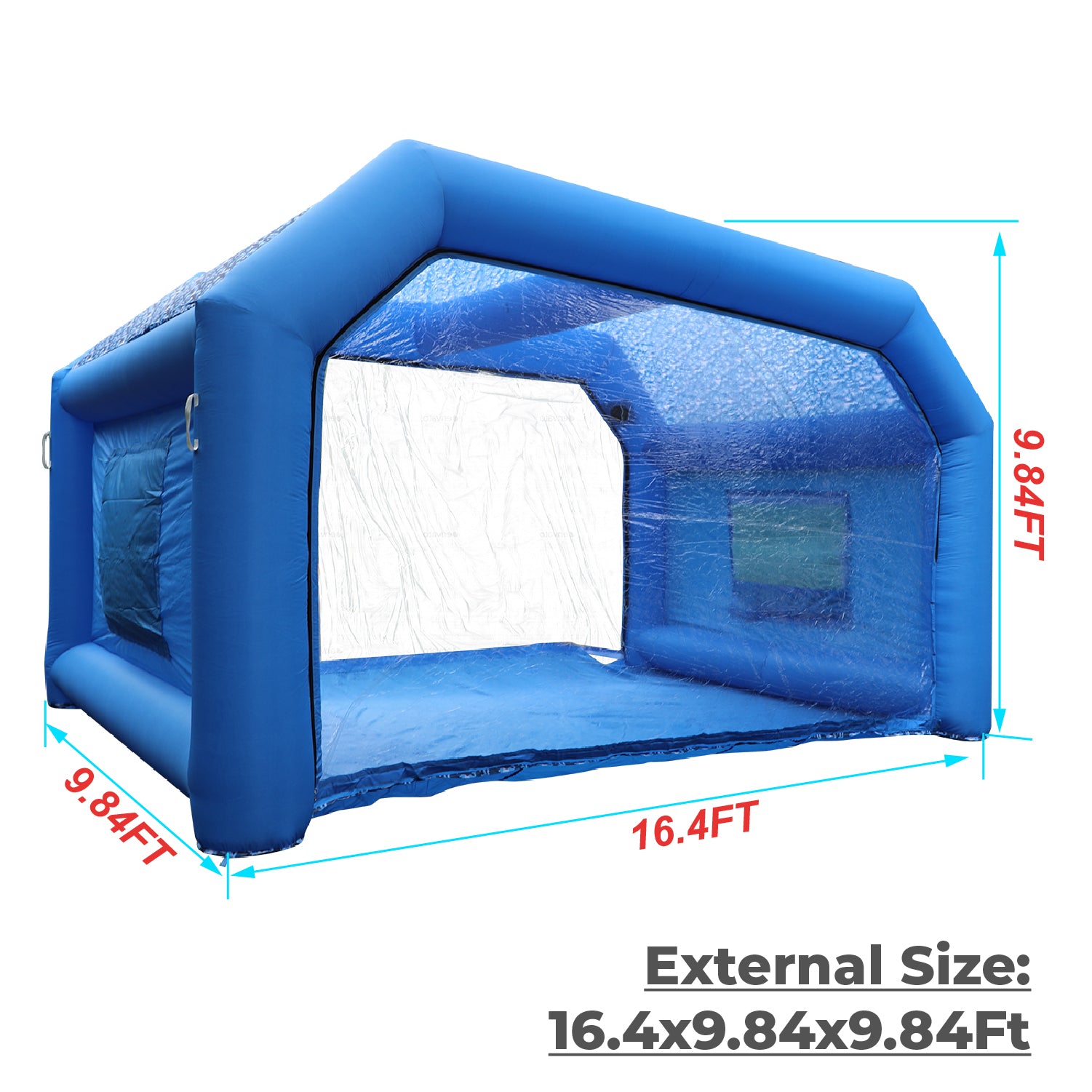 spray booth tent 16x10x10FT Blue Camouflage Inflatable Paint Booth Portable Car Spray B – HAPIXYZ