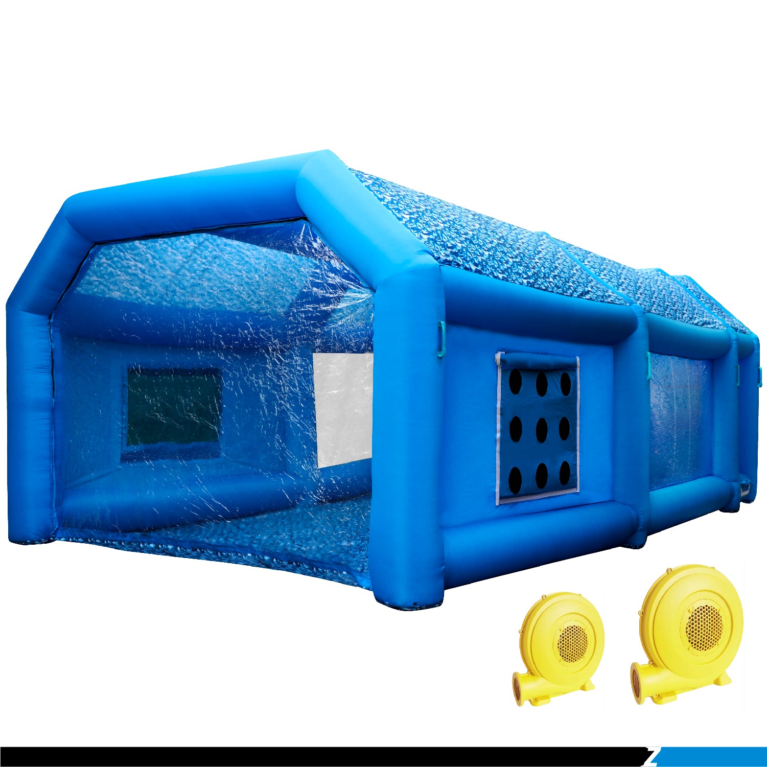 Blue Camouflage Inflatable Paint Booth Portable Car Spray Booth