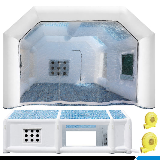White Camouflage Inflatable Paint Booth Portable Car Spray Booth