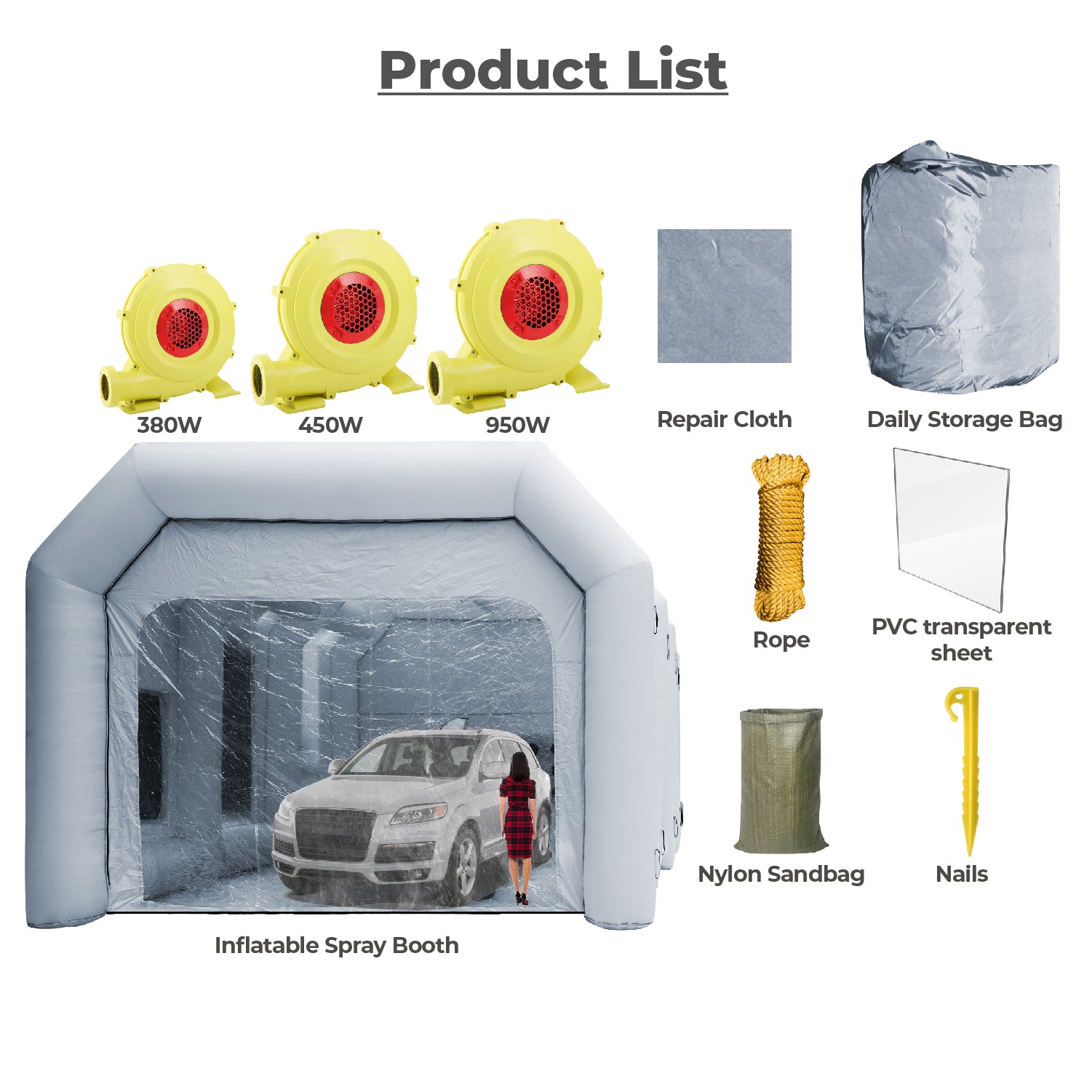 30x20x13Ft Portable Grey Inflatable Paint Booth Inflatable Paint Booth