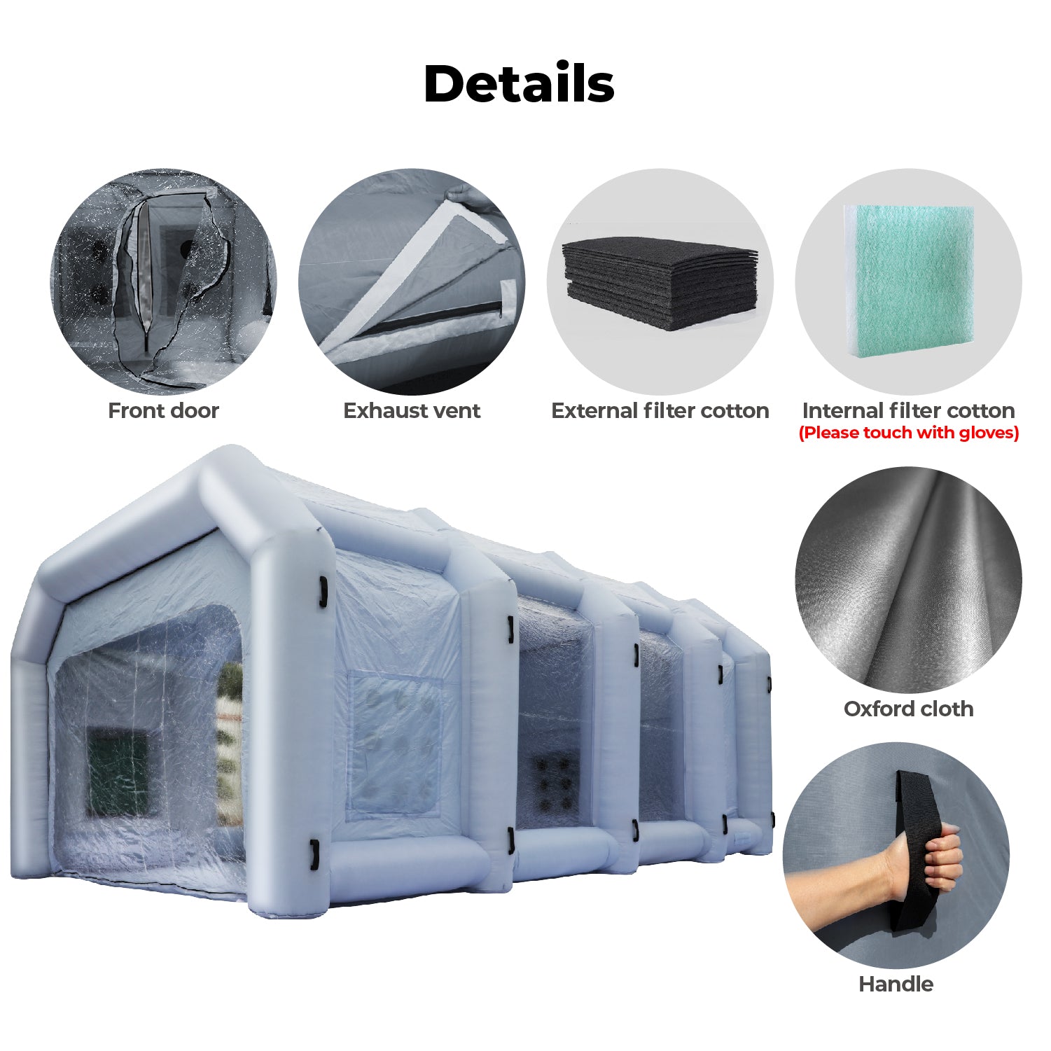 30x20x13Ft Portable Grey Inflatable Paint Booth Inflatable Paint Booth