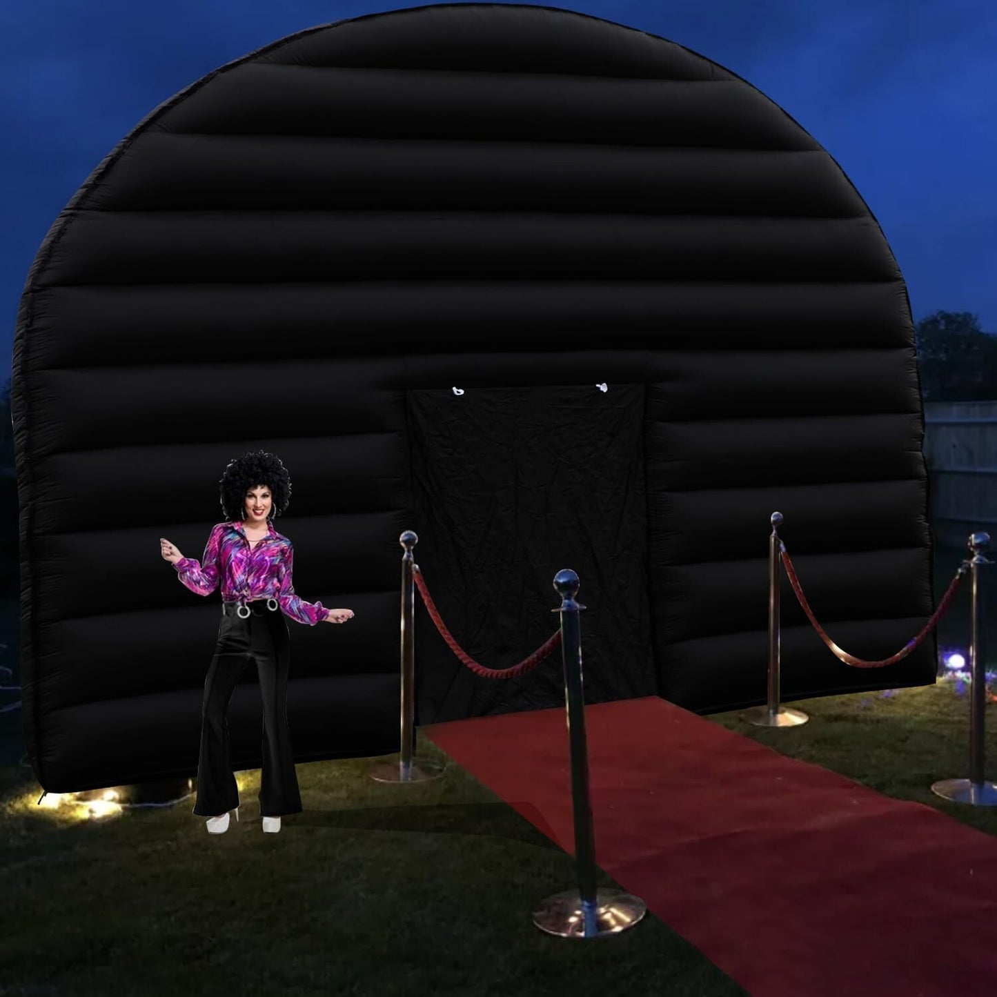 Large Black Inflatable Tent 15x15x14FT Includes Blower